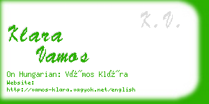 klara vamos business card